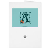 Fancy art nouveau letter A customizable template (Back)