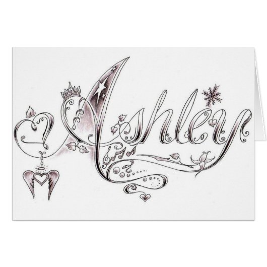 Fancy Ashley Signature Cards (Front Horizontal)