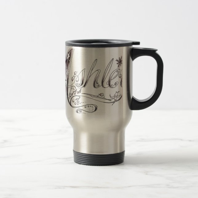 Fancy Ashley Signature Travel Mug (Right)