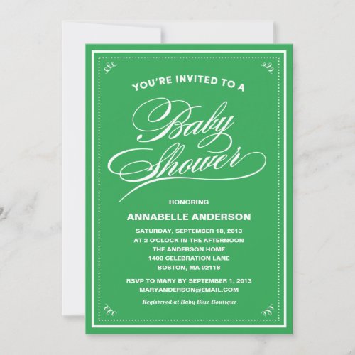 Fancy Baby Shower Invitations
