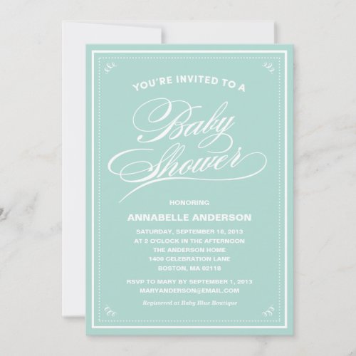 Fancy Baby Shower Invitations