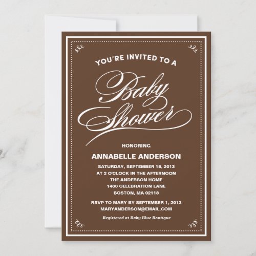 Fancy Baby Shower Invitations