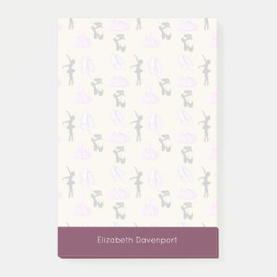 Fancy Ballet Pattern Personalized Post-it Notes