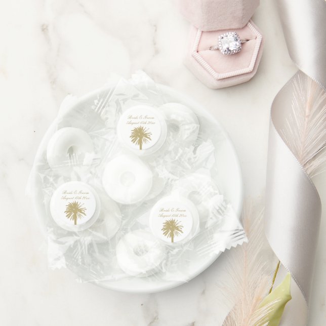 Fancy beach wedding idea personalized life saver® mints (Wedding)