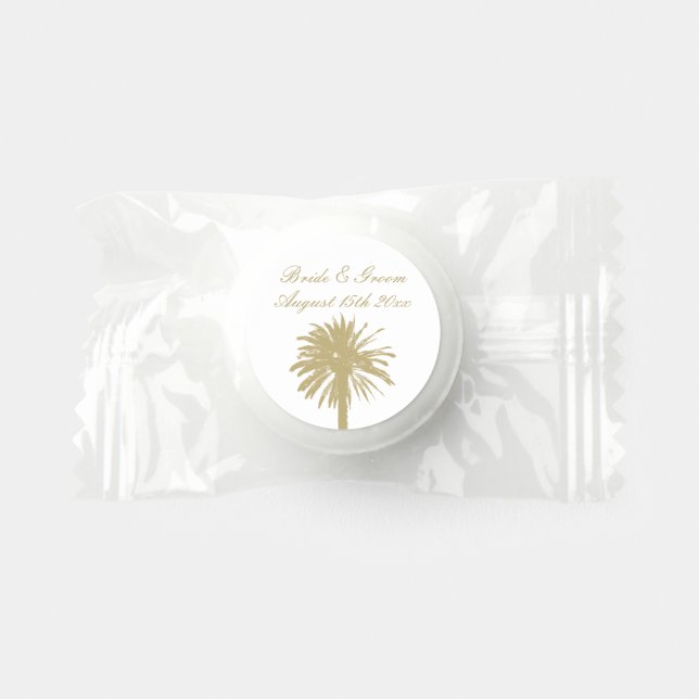 Fancy beach wedding idea personalized life saver® mints (Front)