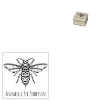 Bee Attitudes Rubber Stamp