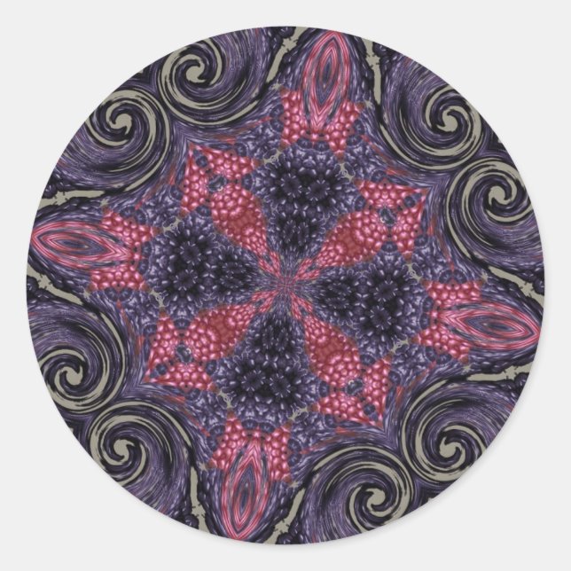 Fancy Berry Cross Classic Round Sticker (Front)