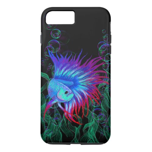 Fancy Betta Splendens Blue Teal  Red iPhone 8 Plus7 Plus Case