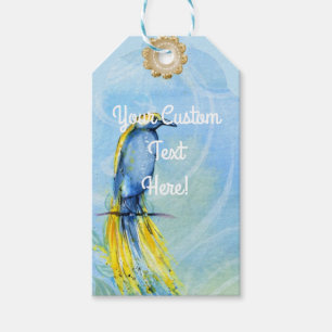 Fancy Bird Template for Custom Favor or Gift Tags