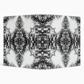 Fancy Black and White Pattern 3 Ring Binder