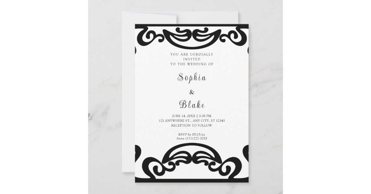 Scroll Invitations Wedding Party Invitation Greeting Card Long Size