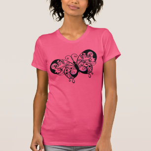 Fancy Black Butterfly T-Shirt