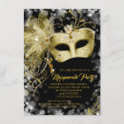 Fancy Black Gold Glitter Masquerade Party