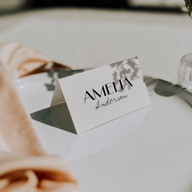 Fancy Black Ivory Old Money Wedding Place Cards    (Creator Uploaded)