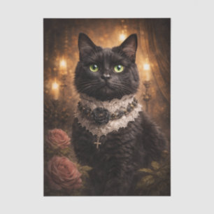 Fancy Black Kitty Tissue Paper