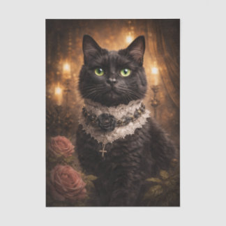 Fancy Black Kitty  Tissue Paper