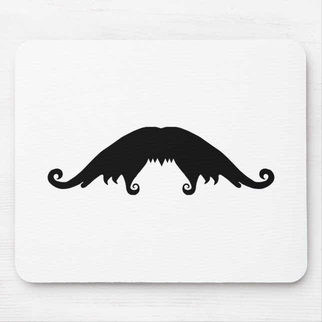 Fancy Black Mustache Mouse Pad (Front)