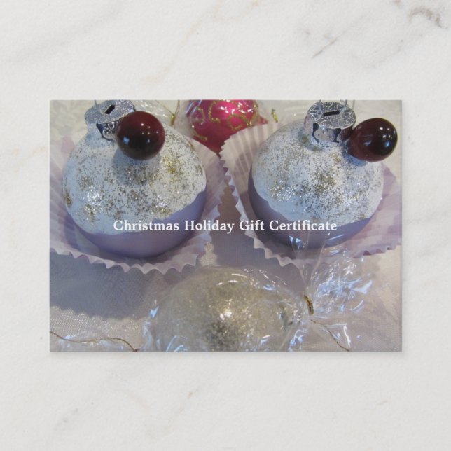 Fancy Blank Christmas Gift Certificate (Front)