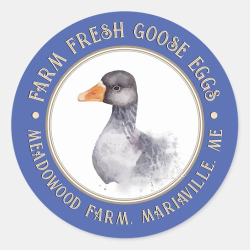 Fancy Blue Egg Carton Label Duck or Goose Eggs