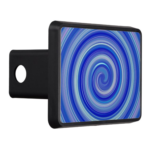 Fancy blue spiral hitch cover (Right)