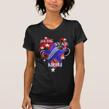 Fancy Blue Star Mom Shirts by Lotacats at Zazzle