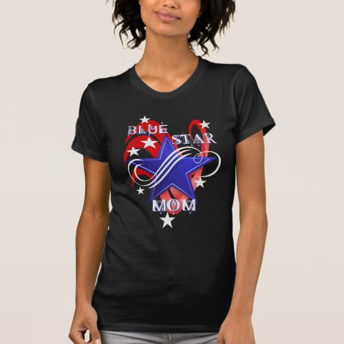 Fancy Blue Star Mom Shirts