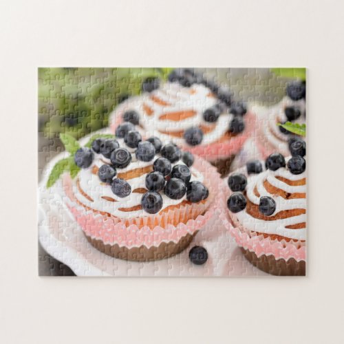 Fancy Blueberry Muffins Jigsaw Puzzle