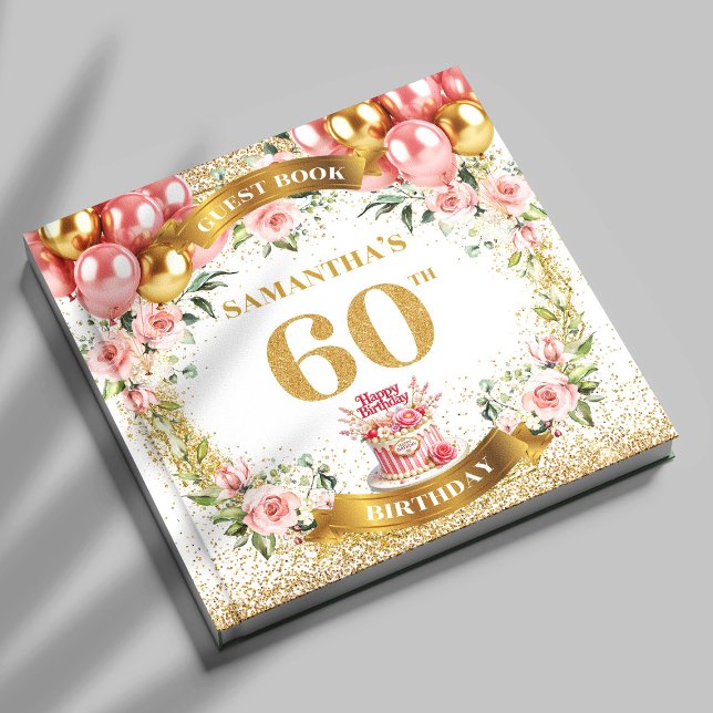 Fancy Boho 60th Birthday Guest Book Sparkle Finish (Fancy Boho 60th Birthday Guest Book Sparkle Finish

)