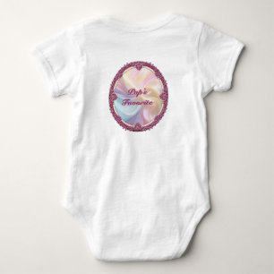 Fancy Border Colorful Pastel Silk Personalize Baby Bodysuit