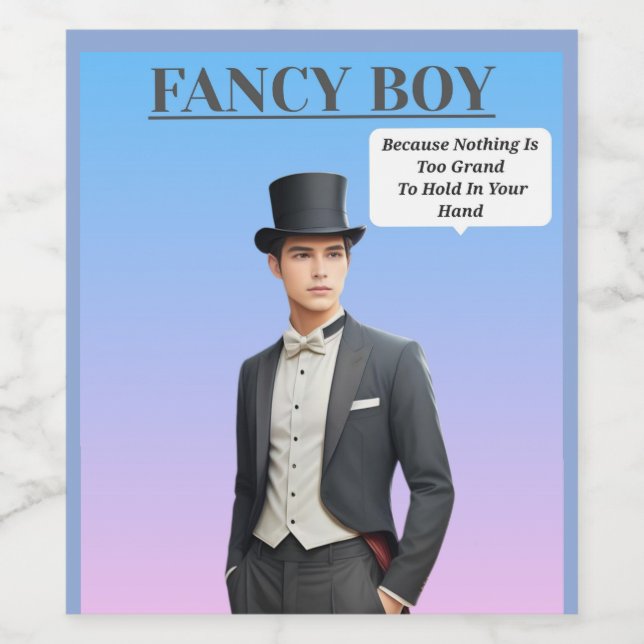 FANCY BOY WINE LABEL (Single Label)