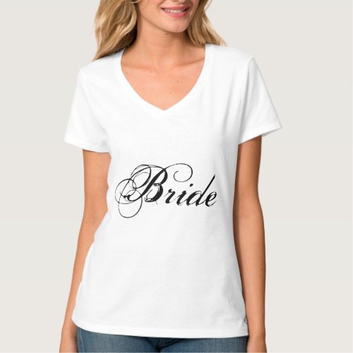 Fancy Bride On White T_Shirt