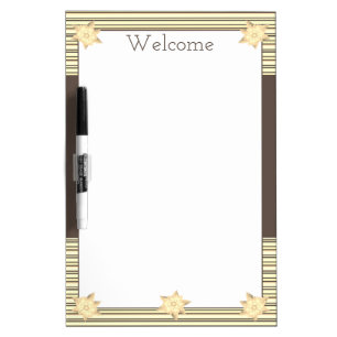 Fancy Brown Decorative Dry Erase Board