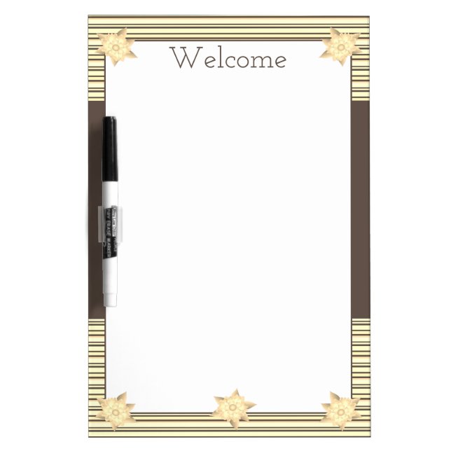 Fancy Brown Decorative Dry Erase Board (Front)