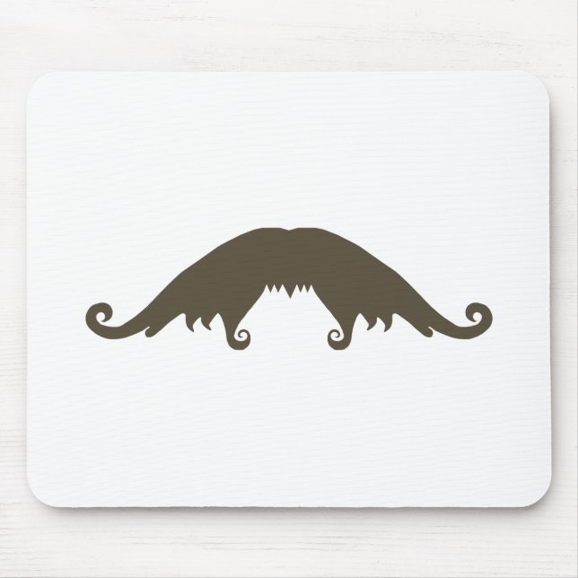 Fancy Brown Mustache Mouse Pad (Front)
