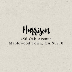 Fancy Brush Script Calligraphy Simple Self-inking Stamp