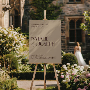 Fancy Burgundy Gold Old Money Wedding Welcome Sign