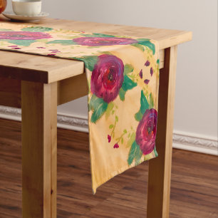 Fancy Burgundy Rose Runner