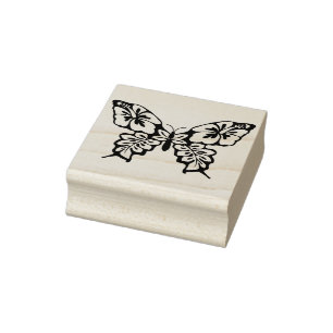 fancy butterfly art stamp