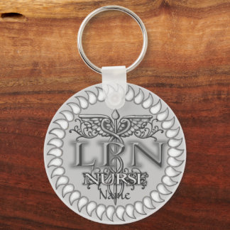 Fancy Caduceus LPN nurse Keychain