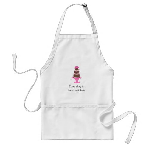 Fancy Cake Baked With Love Adult Apron