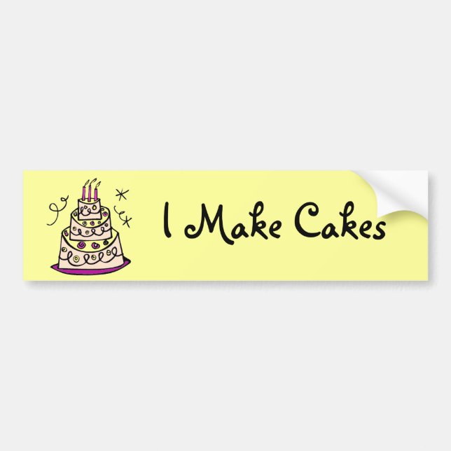 Fancy Cake Bumper Sticker (Front)