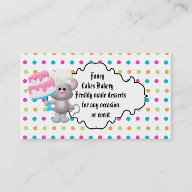 Fancy cakes Bakery Business card (Front)