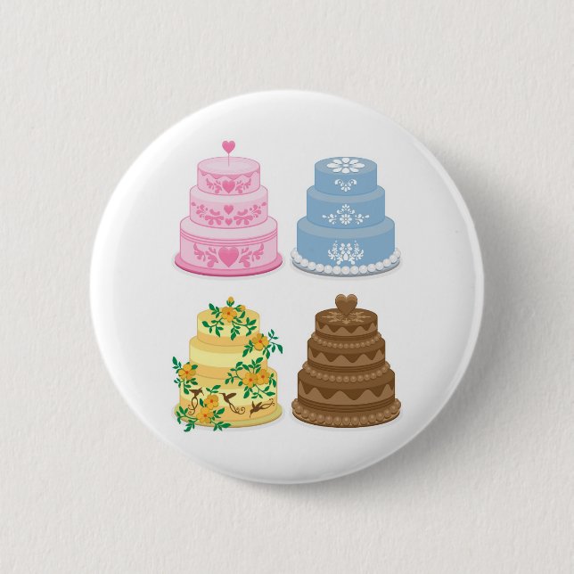 Fancy cakes pinback button (Front)