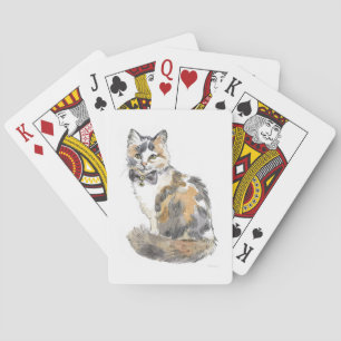 Fancy Calico Cat Poker Cards
