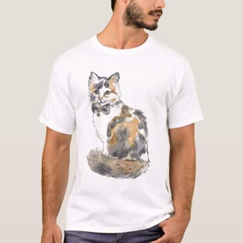 Fancy Calico Cat T_Shirt