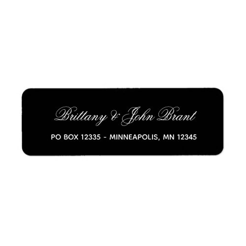 Fancy Calligraphy Name 2 Line Label