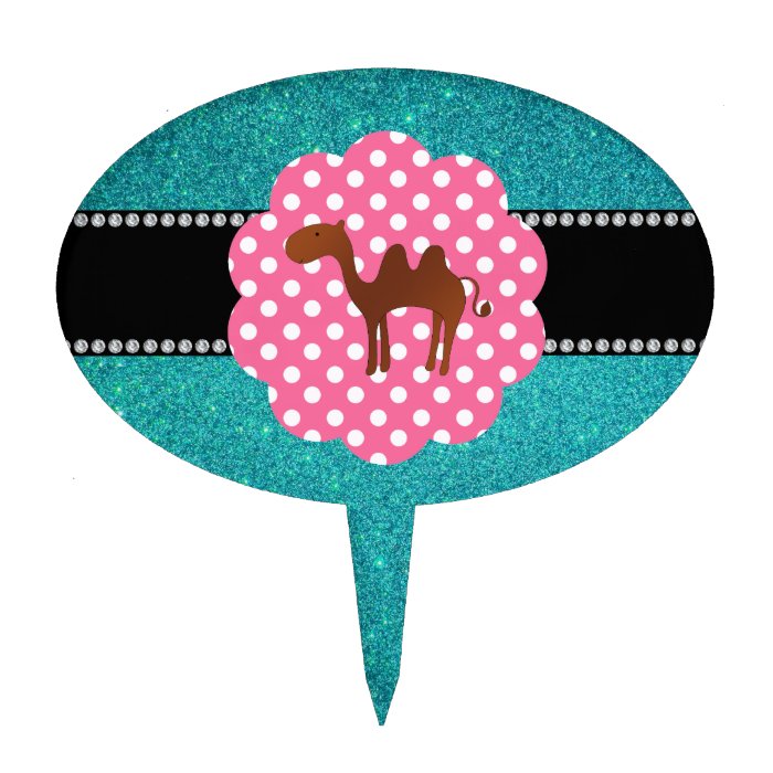 Fancy camel turquoise camel cake pick