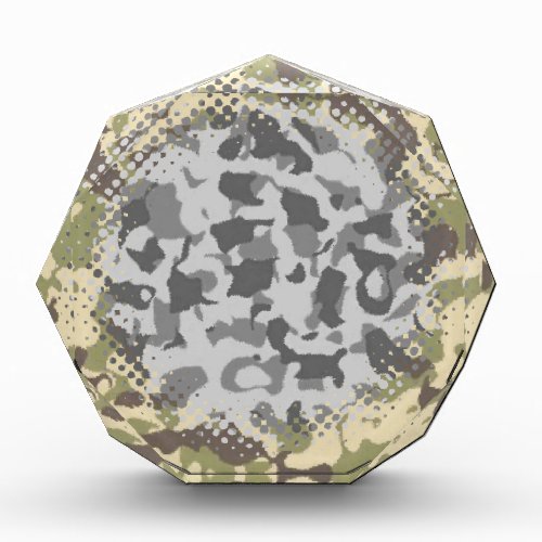 Fancy Camo Pattern Acrylic Award