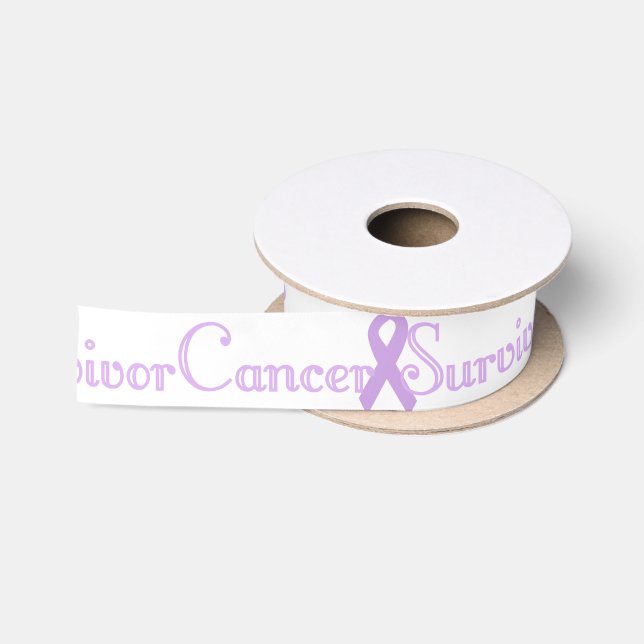 Fancy Cancer Survivor Satin Ribbon (Spool)