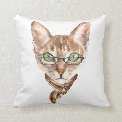 Fancy Cat Pillow 5 with Customizable Background